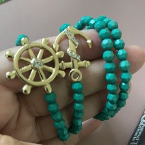 Náutica handmade beads 4 set of bracelets green